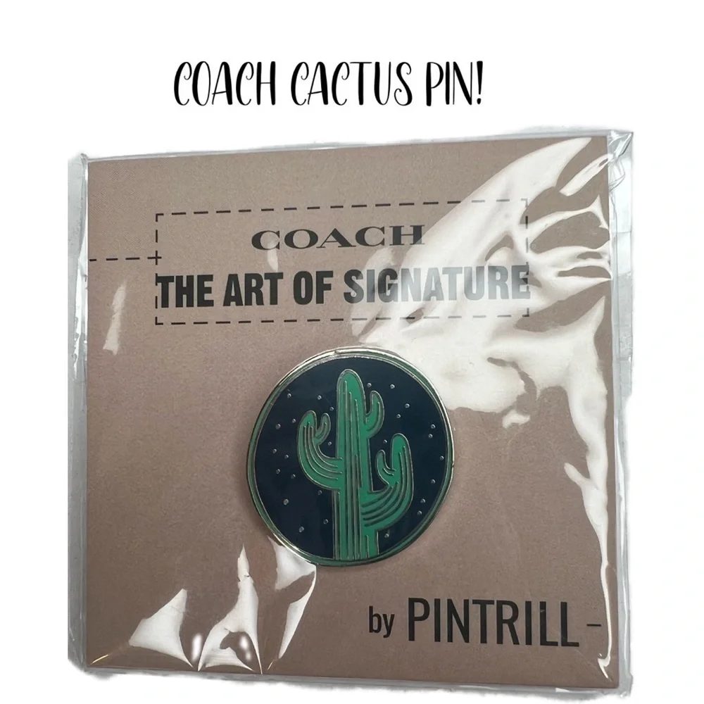 Coach Cactus Round Collectible Pin by Pintrill